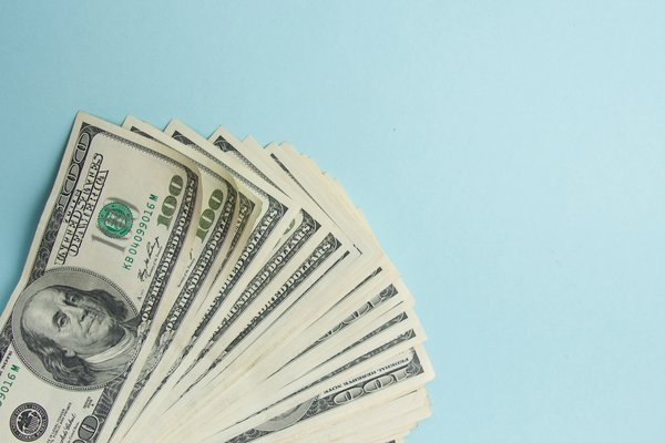 $100 bills fanned out