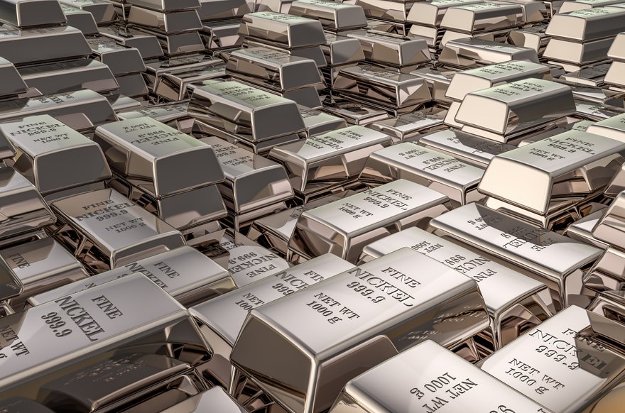 A pile of nickel ingots.